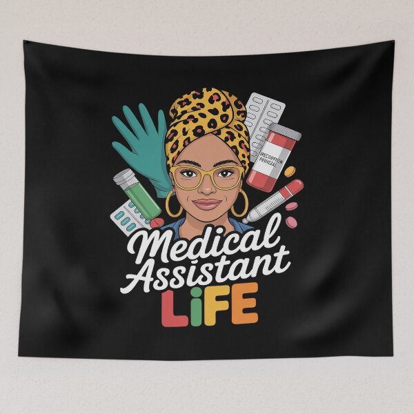 Item preview, Medical Assistant Messy Bun Afro African History Months Life designed and sold by grounabslaninal.
