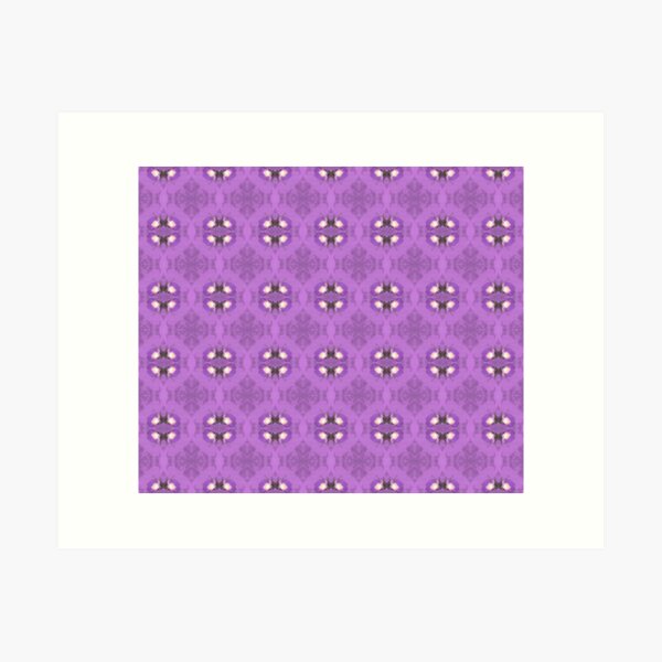Item preview, elegant curling fern, old fashioned rose pattern on purple designed and sold by Dawna Morton.