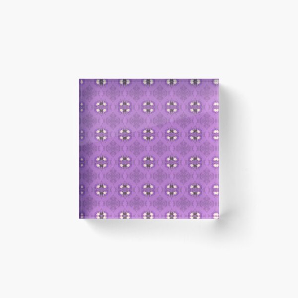 Item preview, elegant curling fern, old fashioned rose pattern on purple designed and sold by Dawna Morton.