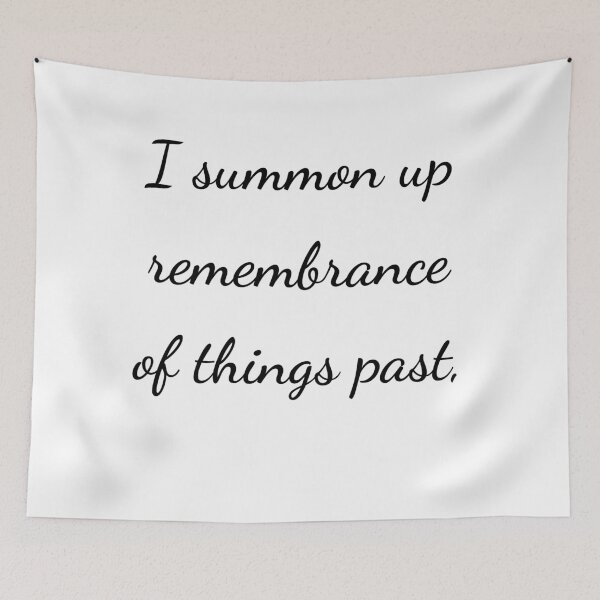 Item preview, "I summon up remembrance of things past," - handwriting black designed and sold by ariksworld.