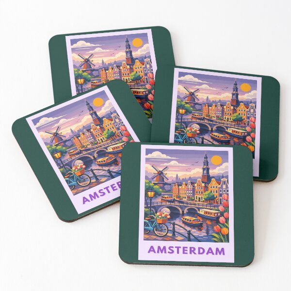 Item preview, 45 Amsterdam At Sunset - Postcard designed and sold by brigivantmh.