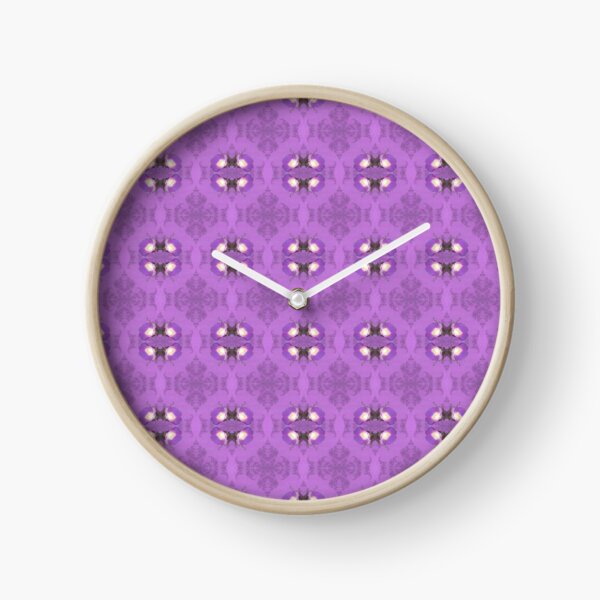 Item preview, elegant curling fern, old fashioned rose pattern on purple designed and sold by Dawna Morton.