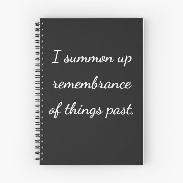 Item preview, "I summon up remembrance of things past," - handwriting white designed and sold by ariksworld.