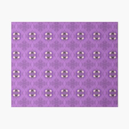 Item preview, elegant curling fern, old fashioned rose pattern on purple designed and sold by Dawna Morton.