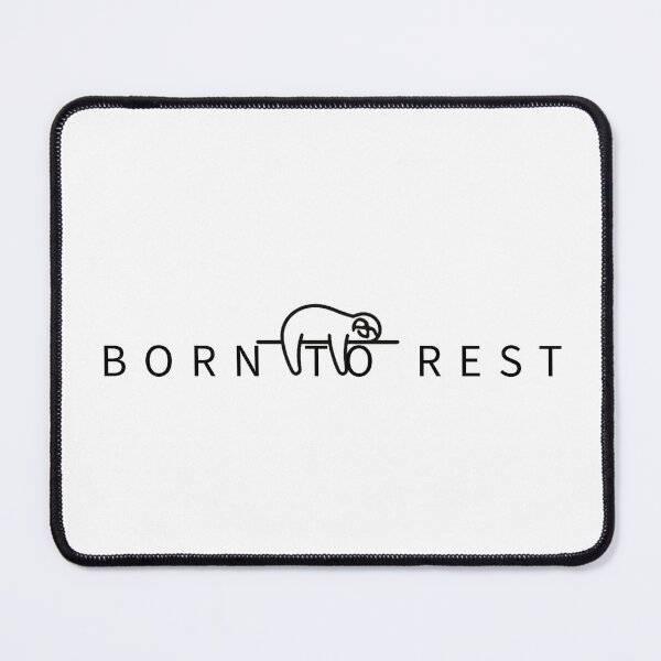 Item preview, born to rest funny lazy humor minimalist quote designed and sold by darkminimalprints.