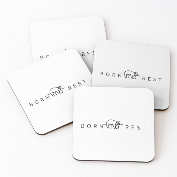 Item preview, born to rest funny lazy humor minimalist quote designed and sold by darkminimalprints.