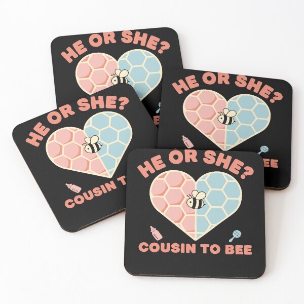 Item preview, Gender Reveal He Or She Cousin To Bee Baby Shower designed and sold by LuminOrb.