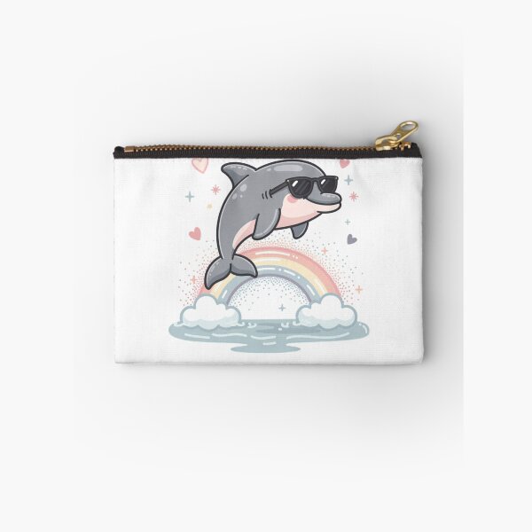 Item preview, Cool Dolphin Over Rainbow Pocket Creatures Funny Animal  designed and sold by Panom Suavichien.