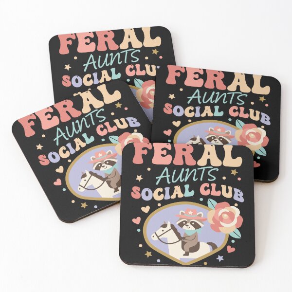 Item preview, Gender Reveal Feral Aunts Social Club Team Pink designed and sold by LuminOrb.