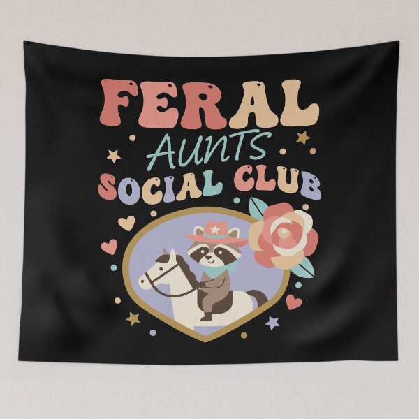 Item preview, Gender Reveal Feral Aunts Social Club Team Pink designed and sold by LuminOrb.