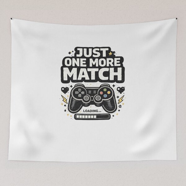 Item preview, Just One More Match Funny Gamer Controller Gaming Quote designed and sold by Artbysarmina.