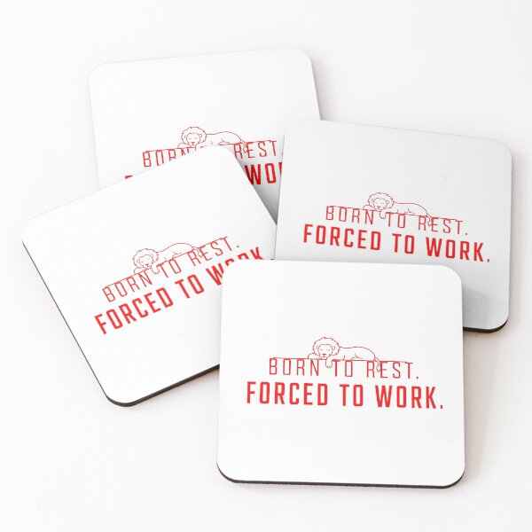 Item preview, Born to Rest Forced to Work Funny Anti Work Burnout Quote designed and sold by darkminimalprints.