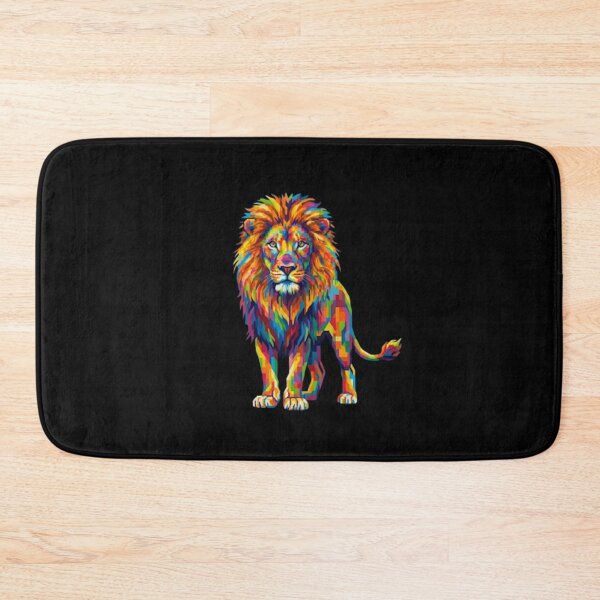 Item preview, Majestic Geometric Lion – Vibrant Multi-Color Wildlife Pop Art designed and sold by 3Mdesigners.