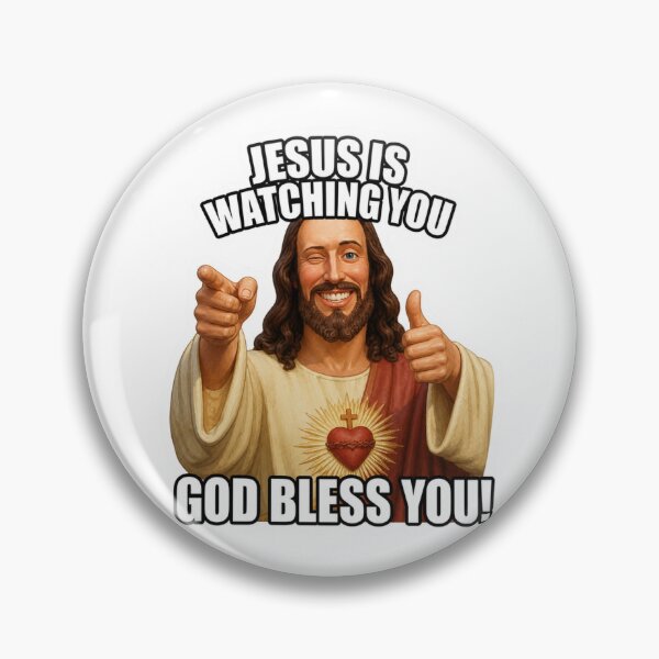 Item preview, Jesus God Bless You Meme Cartoon Art designed and sold by PriyankaSonara.