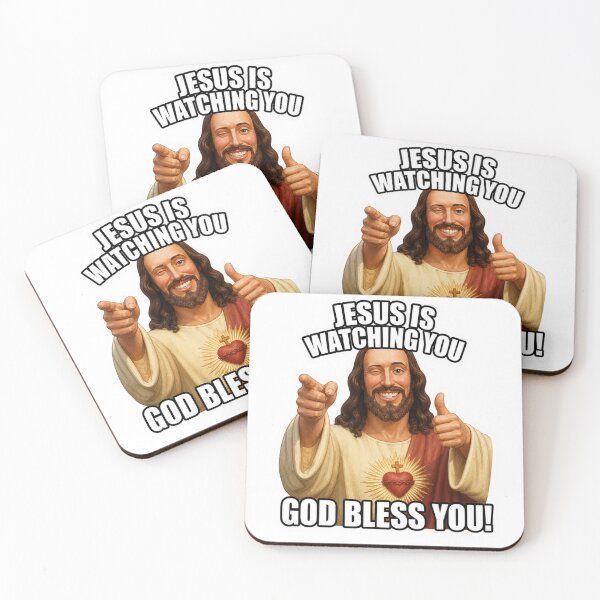 Item preview, Jesus God Bless You Meme Cartoon Art designed and sold by PriyankaSonara.