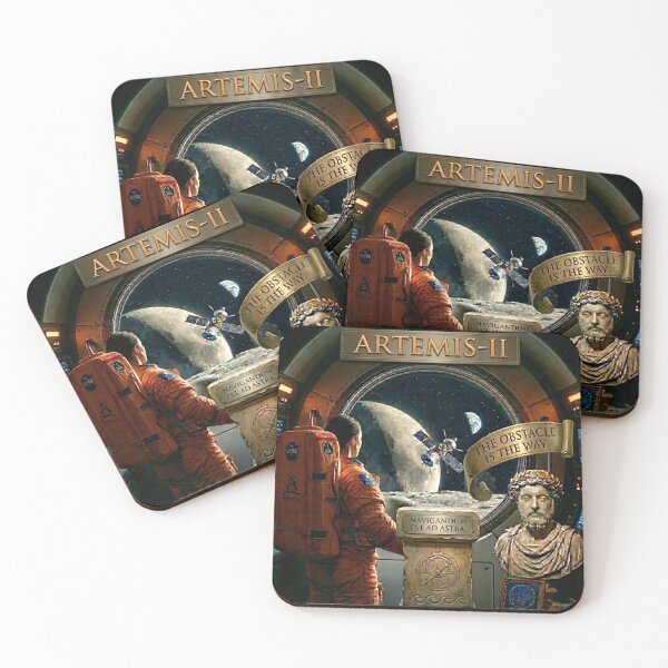 Item preview, ​Artemis II Mission Stoic Marcus Aurelius Quote designed and sold by NadinGerasi.