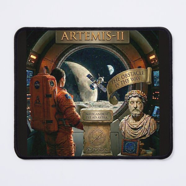 Item preview, Artemis II Mission Stoic Marcus Aurelius Quote designed and sold by NadinGerasi.