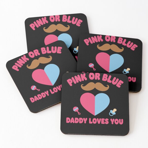 Item preview, Gender Reveal Baby Shower Pink Or Blue Daddy Loves designed and sold by LuminOrb.