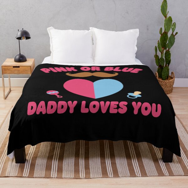 Item preview, Gender Reveal Baby Shower Pink Or Blue Daddy Loves designed and sold by LuminOrb.