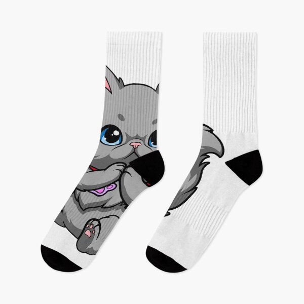 Item preview, Cute Grey Persian Cat Begging Kawaii Chibi Kitten designed and sold by el.azraq.