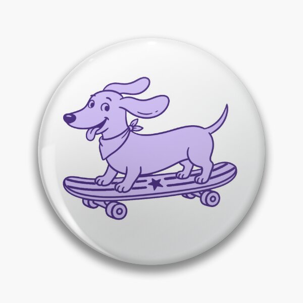 Item preview, Purple Weenie Dog on Skateboard designed and sold by Yellowriversss.
