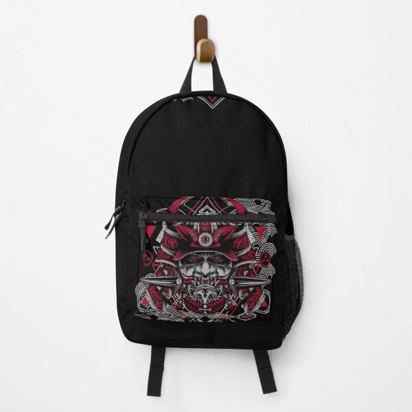 Item preview, red oni samurai hannya mask demon japan designed and sold by dazed-draft.