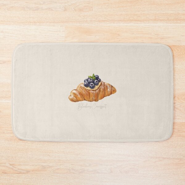 Item preview, French Bakery Pastries | Blueberry Croissant Art designed and sold by simplepaperplan.
