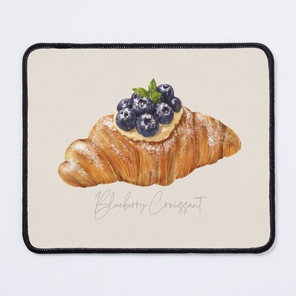 Item preview, French Bakery Pastries | Blueberry Croissant Art designed and sold by simplepaperplan.
