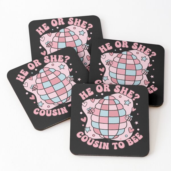 Item preview, Gender Reveal He Or She Cousin To Bee Baby Shower designed and sold by LuminOrb.