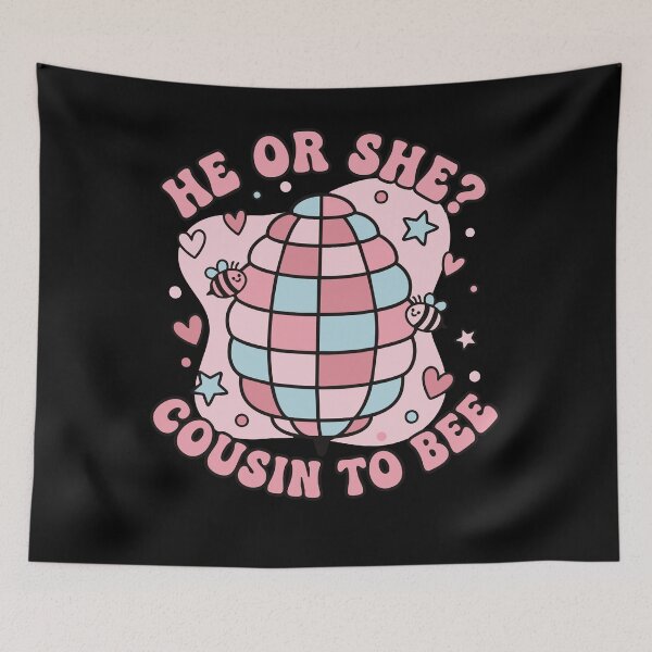 Item preview, Gender Reveal He Or She Cousin To Bee Baby Shower designed and sold by LuminOrb.
