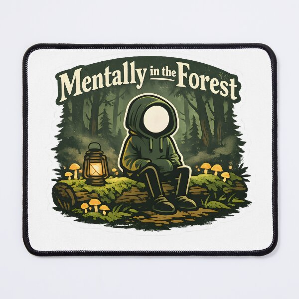 Item preview, Mentally in the Forest Cozy Stickman Forestcore Introvert Aesthetic Nature Lover Art designed and sold by StickyGuys.