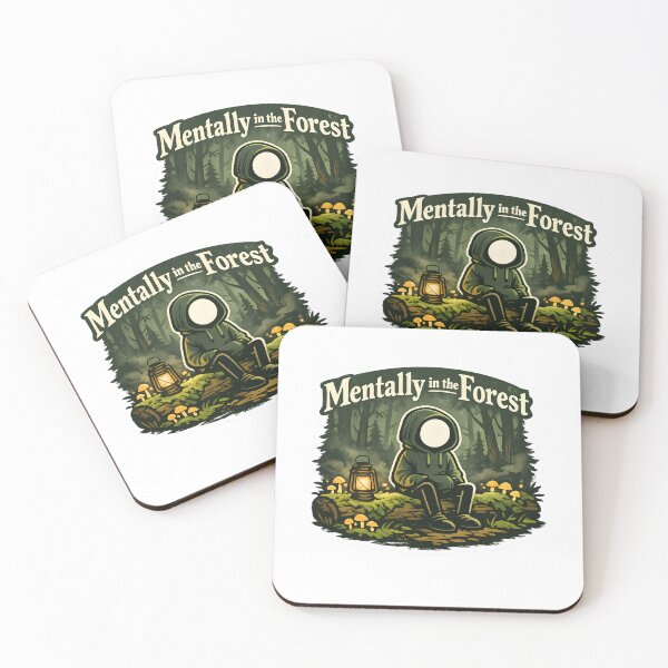 Item preview, Mentally in the Forest Cozy Stickman Forestcore Introvert Aesthetic Nature Lover Art designed and sold by StickyGuys.