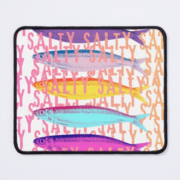 Item preview, Neon salty sardines, gradient text designed and sold by InkRiot Studios.