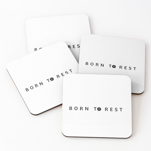 Item preview, born to rest funny lazy humor minimalist quote designed and sold by darkminimalprints.