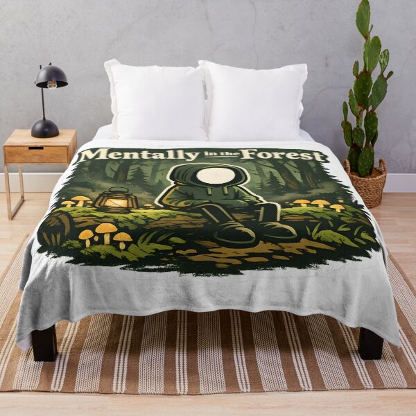 Item preview, Mentally in the Forest Cozy Stickman Forestcore Introvert Aesthetic Nature Lover Art designed and sold by StickyGuys.