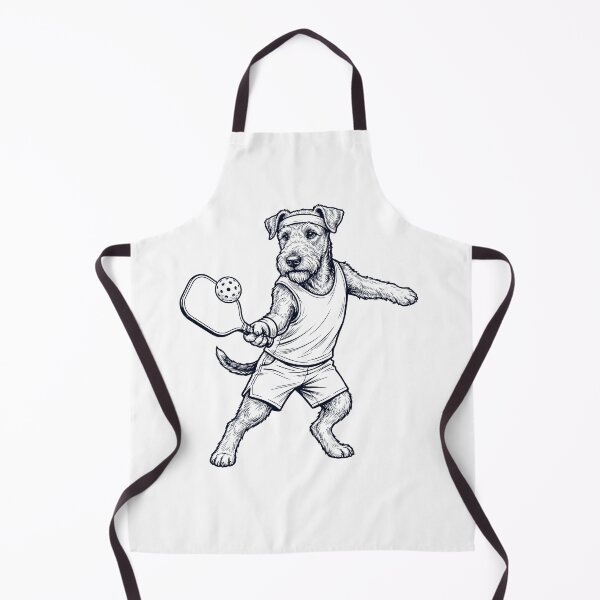 Item preview, Vintage Airedale Terrier Playing Pickleball Player Dog Lover designed and sold by DoodleTortle.