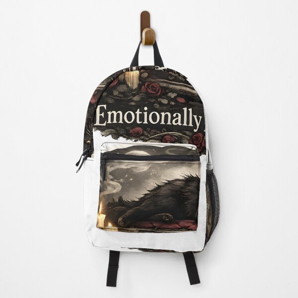 Item preview, Emotionally Expensive Black Cat Gothic Fashion Aesthetic Dark Humor Artwork designed and sold by StickyGuys.