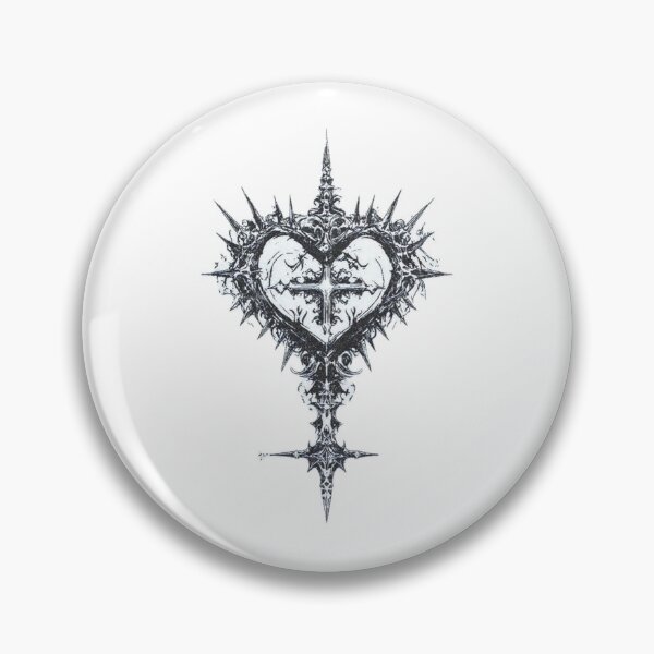 Item preview, GOTHIC THORNS HEART CROSS designed and sold by Waliageez.