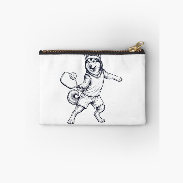 Item preview, Vintage Alaskan Malamute Playing Pickleball Player Dog Lover designed and sold by DoodleTortle.