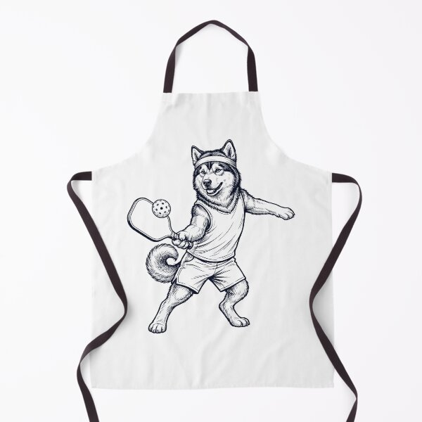 Item preview, Vintage Alaskan Malamute Playing Pickleball Player Dog Lover designed and sold by DoodleTortle.