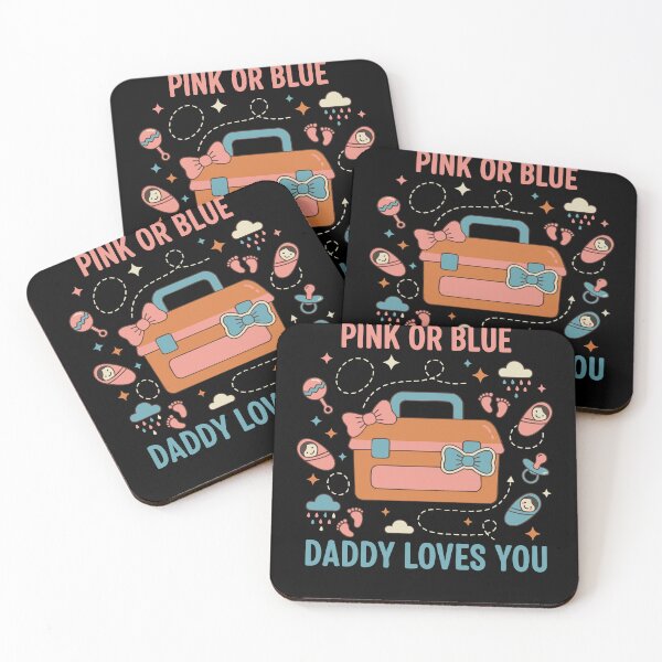 Item preview, Gender Reveal Pink Or Blue Daddy Loves You Baby designed and sold by LuminOrb.