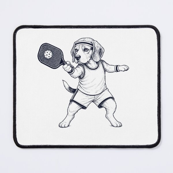 Item preview, Vintage Beagle Playing Pickleball Player Dog Lover designed and sold by DoodleTortle.