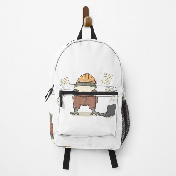 Item preview, Builder Frog With Laptop Pocket Creatures Quirky Animal designed and sold by Panom Suavichien.