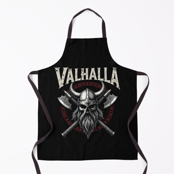 Item preview, Valhalla Viking Warrior Skull with Crossed Battle Axes designed and sold by BluecidDesign.