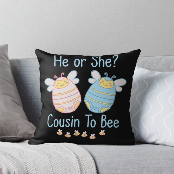 Item preview, Gender Reveal He Or She Cousin To Bee Baby Shower designed and sold by LuminOrb.