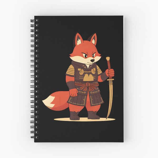 Item preview, digital art of red fox with samurai armor. designed and sold by geekmania48.