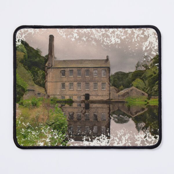 Item preview, Vintage Gibson Mill Art, Hardcastle Crags Yorkshire Mill Reflection designed and sold by ArtworkNorth.