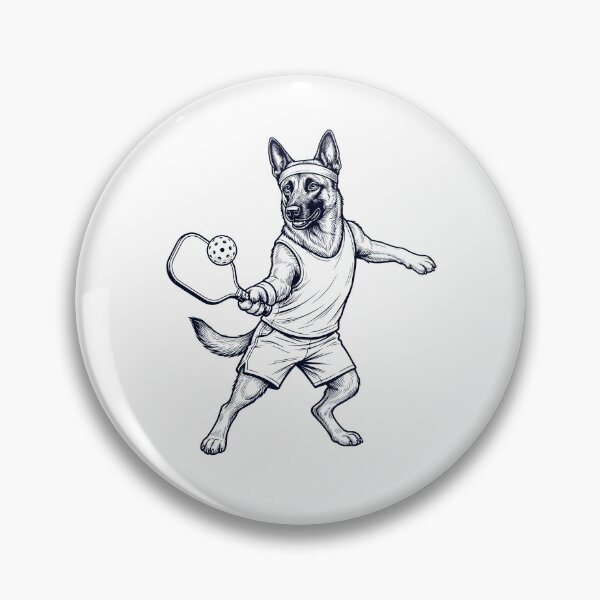 Item preview, Vintage Belgian Malinois Playing Pickleball Player Dog Lover designed and sold by DoodleTortle.