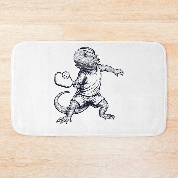 Item preview, Vintage Bearded Dragon Playing Pickleball Player Animal Lover designed and sold by DoodleTortle.