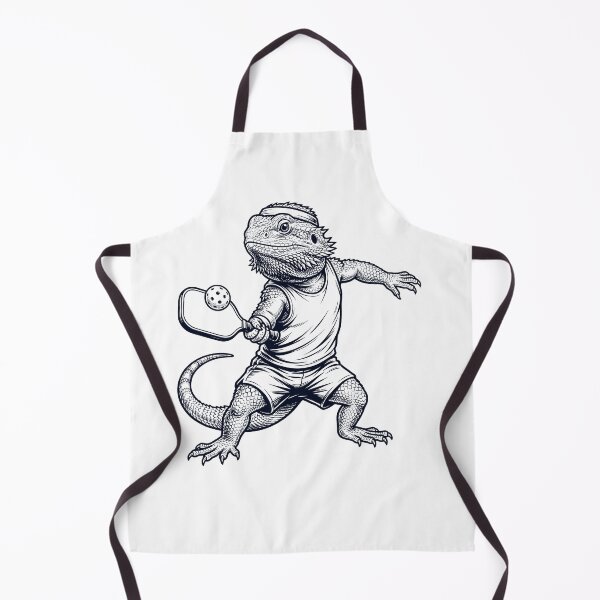 Item preview, Vintage Bearded Dragon Playing Pickleball Player Animal Lover designed and sold by DoodleTortle.